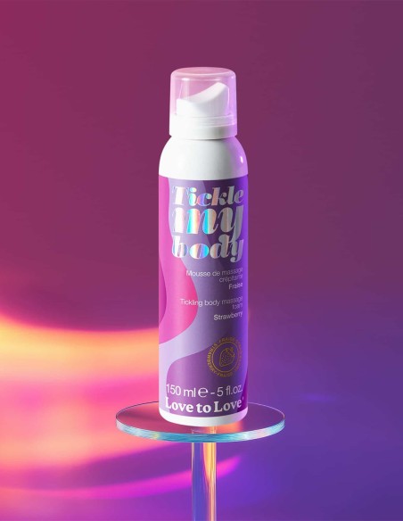 Mousse massage crépitante - fraise