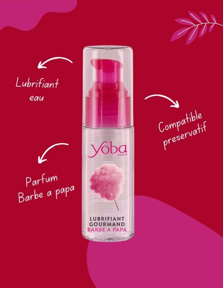Lubrifiant parfumé barbe à papa 50ml - Yoba