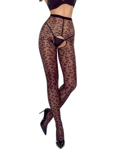 Collants ouverts TI023 20 deniers - noir