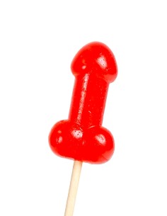 Sucette pénis à la cerise avec effet chauffant épicé 2