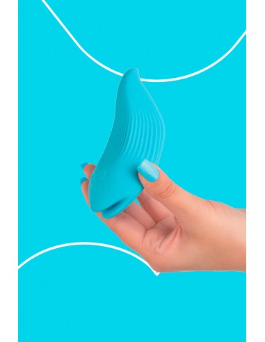 Mini vibro rechargeable DelightfulWave bleu - FairyGasm