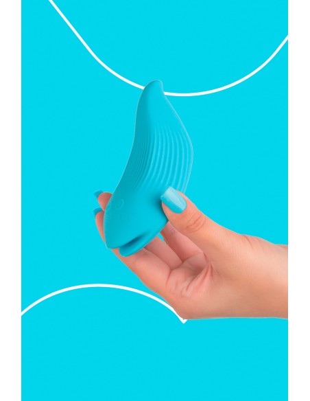 Mini vibro rechargeable DelightfulWave bleu - FairyGasm