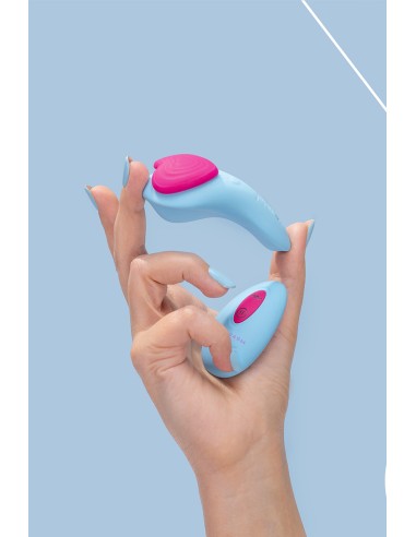 Stimulateur télécommandé de culotte HeartGem bleu - FairyGasm