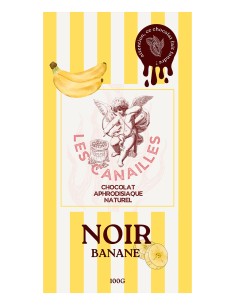 Chocolat noir banane - Tablette 100g - Les canailles