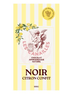 Chocolat noir citron confit - Tablette 100g - Les canailles