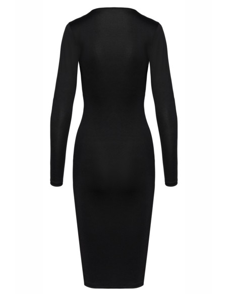 Robe noire midi à manches longues -  Cotelly Party