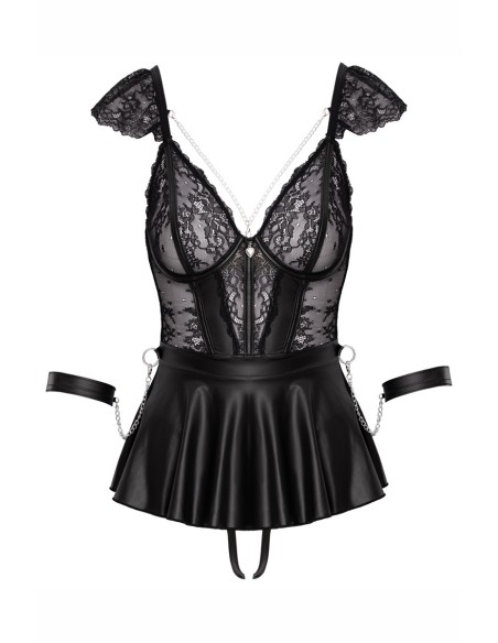 Ensemble 3 pièces lingerie Fetish - Cotelli Bondage