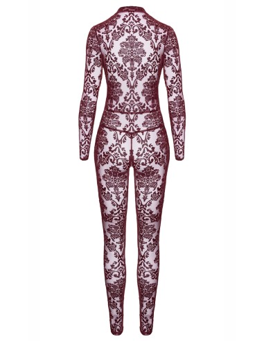 Combinaison en tulle floqué Kink Royal F382 - Noir Handmade