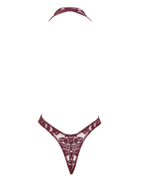 Body en tulle floqué Kink Royal F386 - Noir Handmade