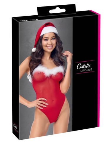 Ensemble body et bonnet de noel - Cottelli Lingerie