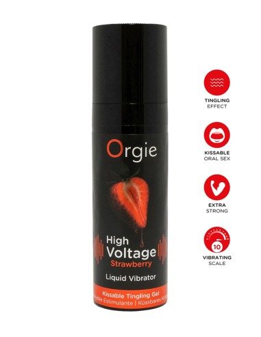 Gel d'excitation High Voltage Liquid Vibrator Fraise - Orgie