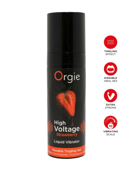 Gel d'excitation High Voltage Liquid Vibrator Fraise - Orgie
