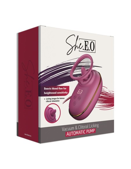 Pompe clitoridienne avec léchage et vibrations - She.E.O