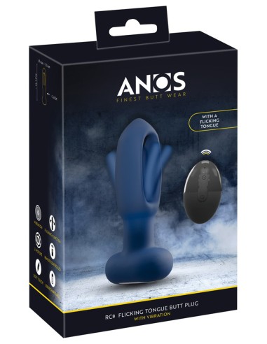 Plug anal vibrant avec langue oscillante - Anos