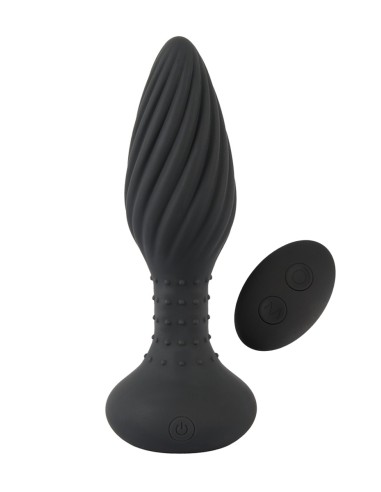 Plug anal vibrant et rotatif télécommandé - Anos