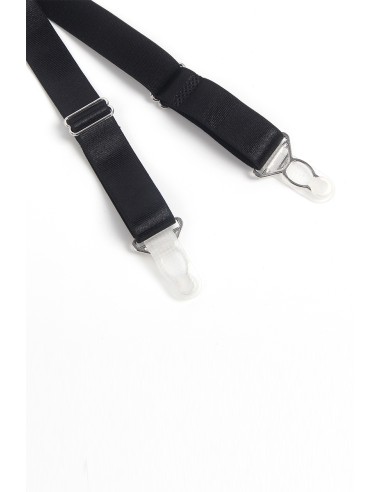 Porte-jarretelles dentelle large Noir - Litolu Lingerie