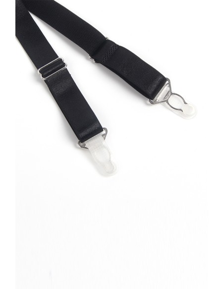 Porte-jarretelles dentelle large Noir - Litolu Lingerie