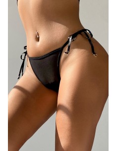 String brodé dans le dos Noir - Litolu Lingerie 2