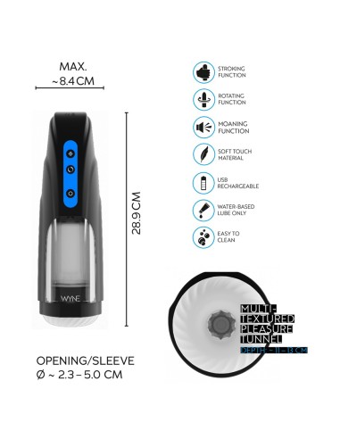Masturbateur rotatif et va-et-vient avec gémissements WYNE n°09
