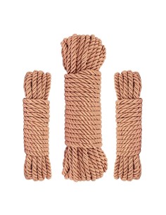 Coffret 3 cordes de bondage Premium - Rosy Gold