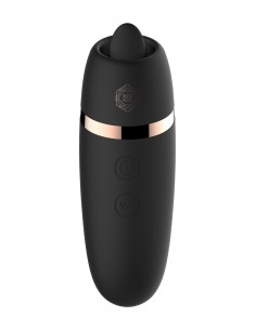 Stimulateur 2 en 1 avec langue vibrante - Rosy Gold