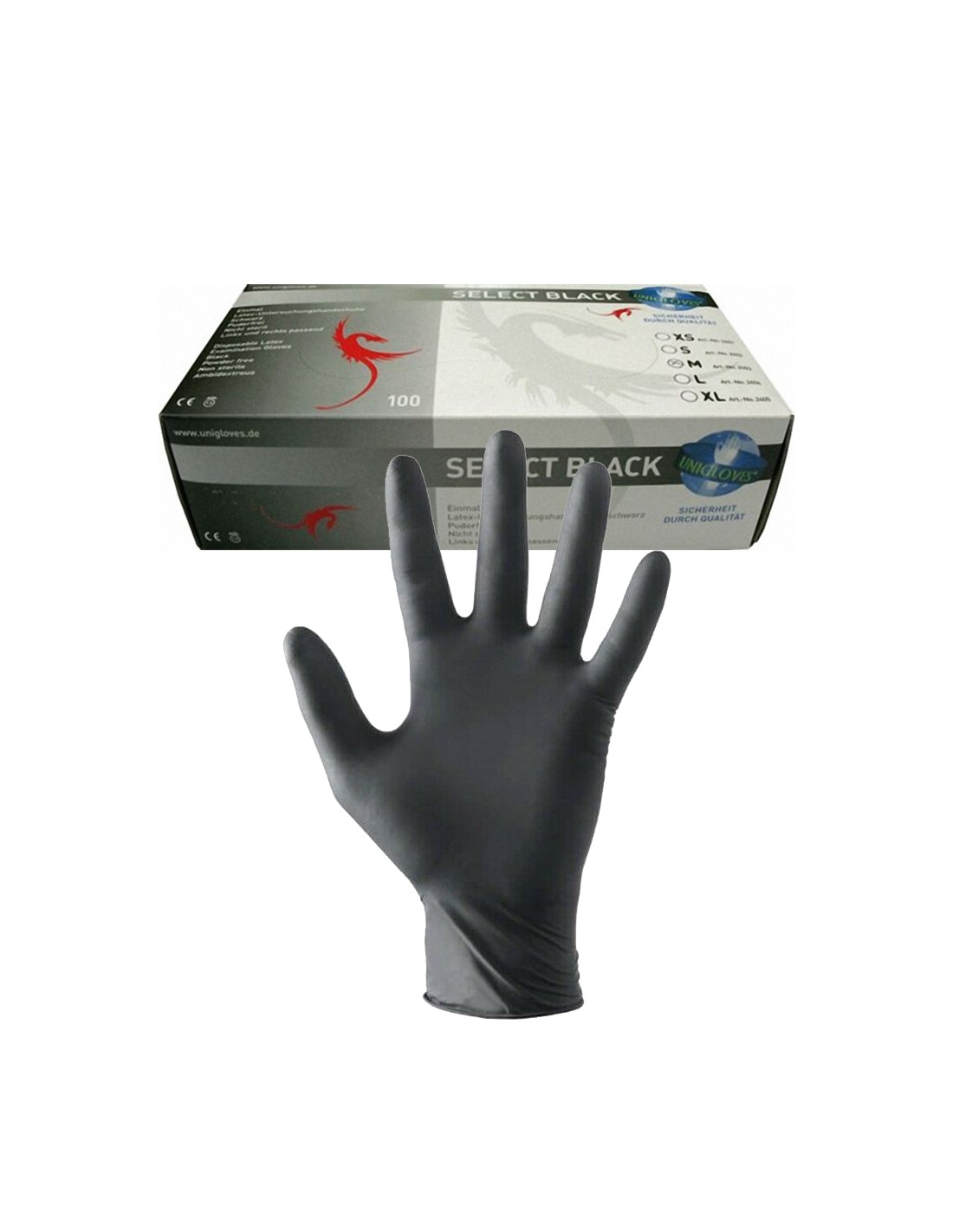 Gants latex noir x100