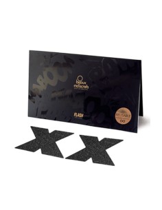 Bijoux de seins Flash Croix Noir 2