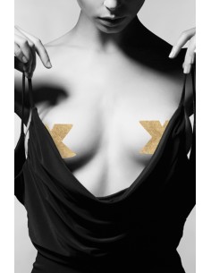 Bijoux de seins Flash Croix Or 2