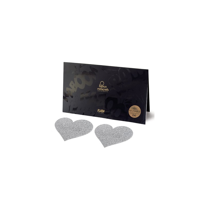 Bijoux de seins Flash Coeur Argent