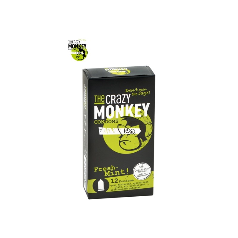 12 Préservatifs Crazy Monkey Menthe Fraiche