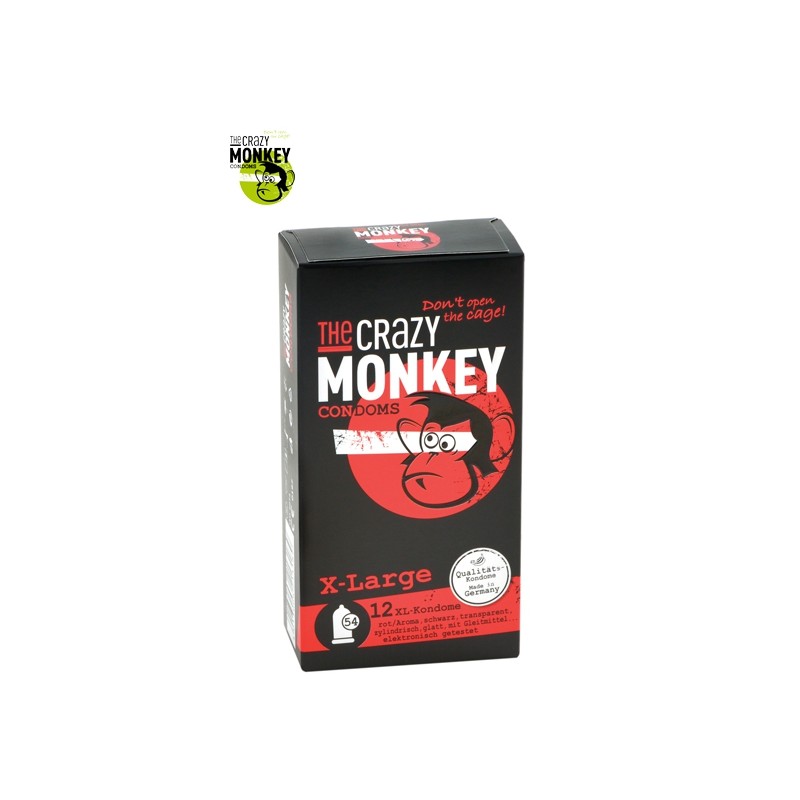 12 Préservatifs Crazy Monkey X-Large