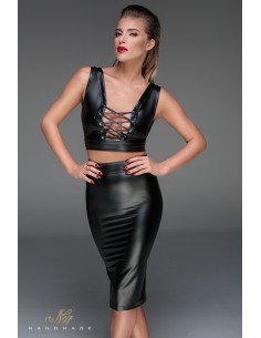 Jupe crayon wet look F152 2