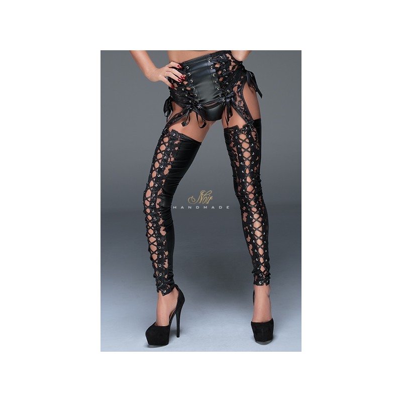 Jambières avec dentelle et laçages F145
