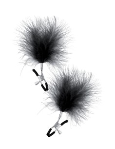 Pinces à seins plumeau - noir