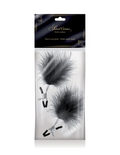 Pinces à seins plumeau - noir 2