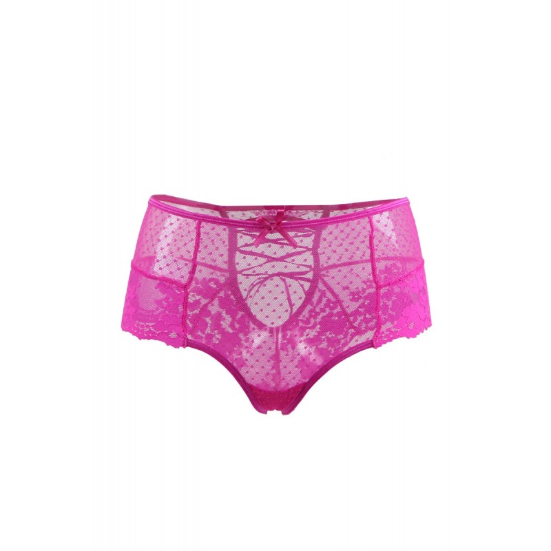 Tanga sexy rose à laçage