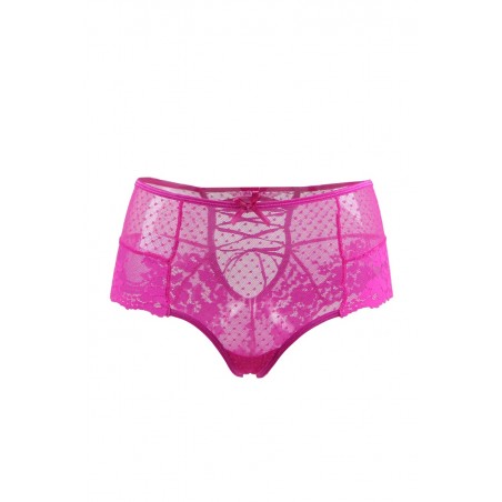Tanga sexy rose à laçage