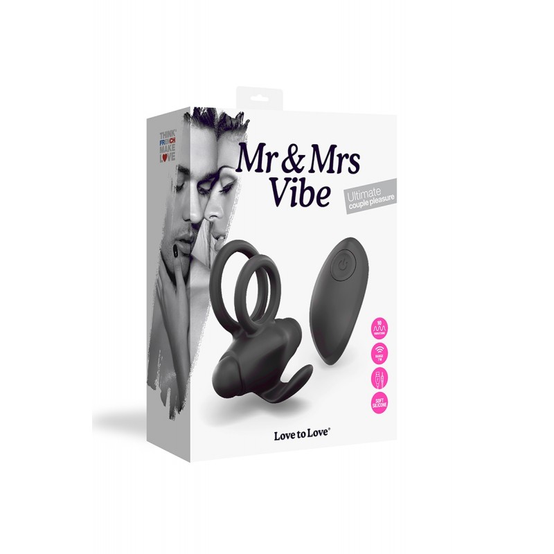 Cockring vibrant télécommandé Mr and Mrs Vibe Cockring vibrant télécommandé Mr and Mrs Vibe