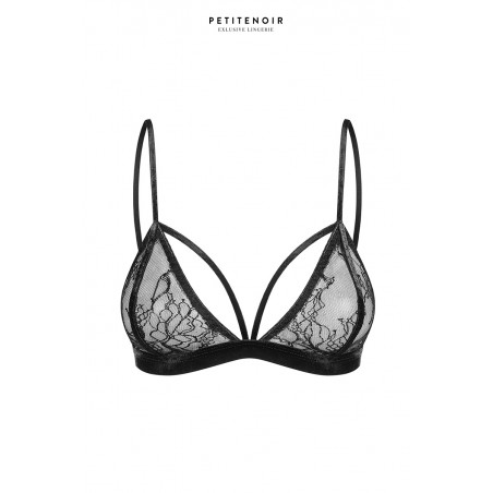 Soutien-gorge triangle dentelle et velours Soutien-gorge triangle dentelle et velours