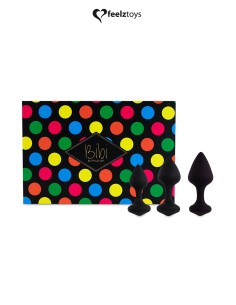 Coffret 3 plugs anal Bibi - noir 2