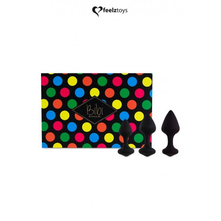 Coffret 3 plugs anal Bibi - noir Coffret 3 plugs anal Bibi - noir