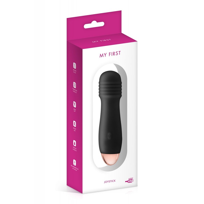 Vibromasseur rechargeable Joystick noir - My First Vibromasseur rechargeable Joystick noir - My First