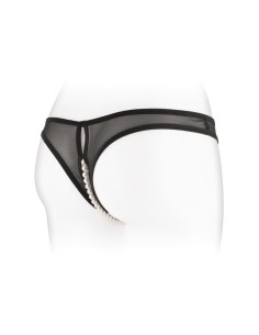 String ouvert avec perles Sophie - noir 2