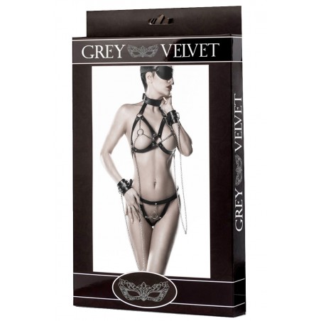Lingerie SM chic 5 pièces - Grey Velvet Lingerie SM chic 5 pièces - Grey Velvet