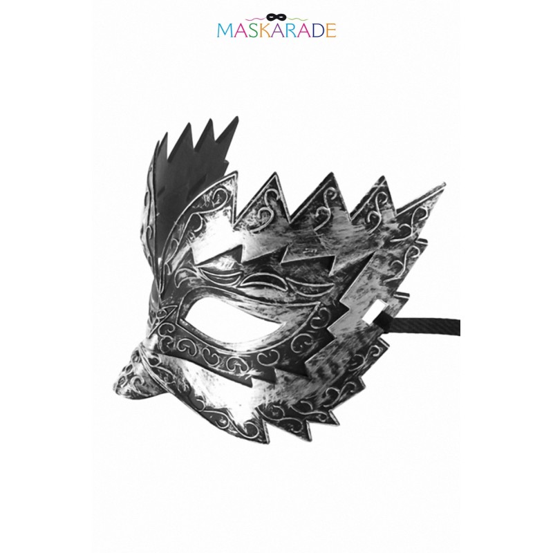 Masque semi-rigide argenté Don Giovanni Masque semi-rigide argenté Don Giovanni