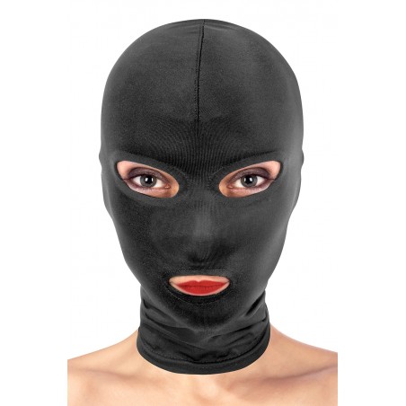 Cagoule BDSM 3 ouvertures - Fetish Tentation Cagoule BDSM 3 ouvertures - Fetish Tentation