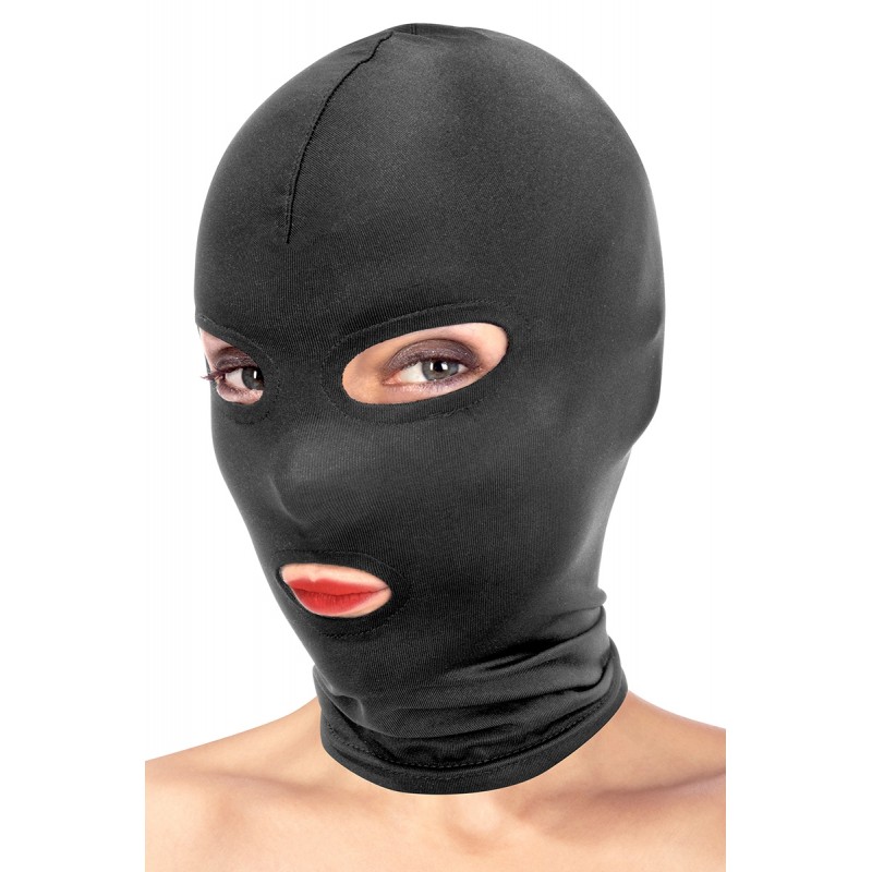 Cagoule BDSM 3 ouvertures - Fetish Tentation Cagoule BDSM 3 ouvertures - Fetish Tentation