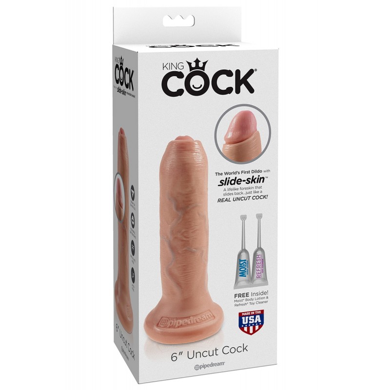 Gode 17,5 cm avec prépuce - King Cock Gode 17,5 cm avec prépuce - King Cock
