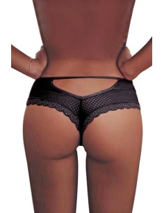 Tanga noir dentelle - Paris Hollywood