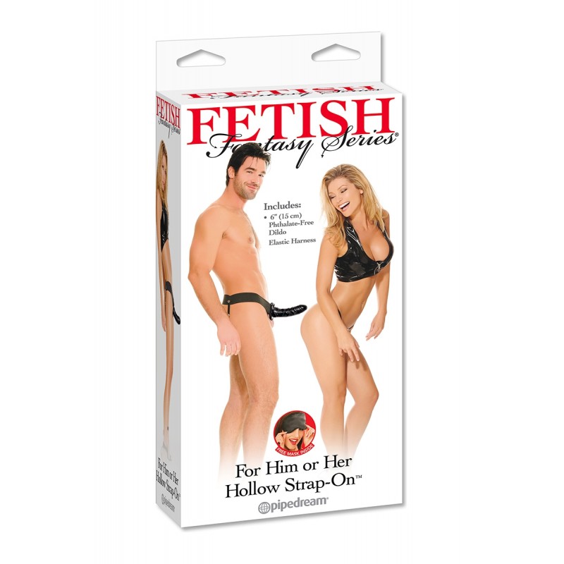 Gode-ceinture creux noir 15 cm Gode-ceinture creux noir 15 cm